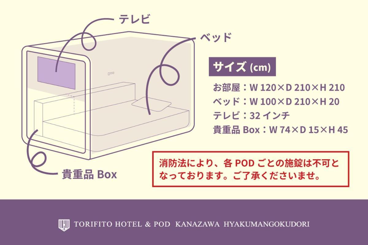 Torifito Hotel & Pod Kanazawa Exterior foto